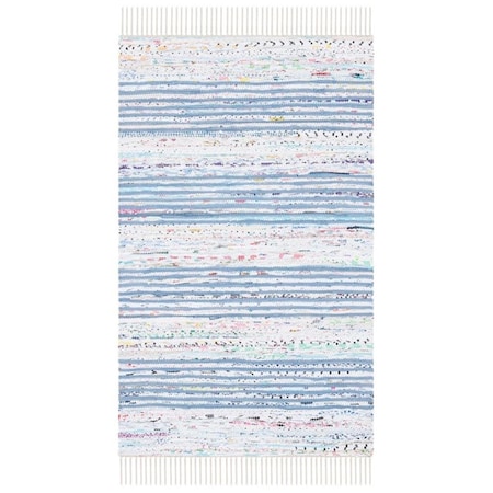 Safavieh 6 x 9 ft. Montauk Contemporary Rectangle Rug, Blue & Ivory MTK625M-6